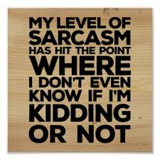 Funny Quote - My Level of Sarcasm Poster | Zazzle via Relatably.com