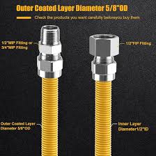 Amazon.com: 48" Flexible Gas Line Hose,Appliance Gas Line ...