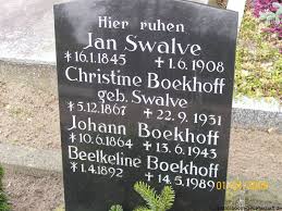 Grab von Johann Boekhoff (10.06.1864-13.06.1943), Friedhof Weenermoor