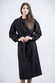 Women's wool coat with belt, English collar, spring-autumn Stella Polare 562-1/543 (black) in Kyiv, price, photo — buy at Bella Bicchi - Product from Bella Bicchi