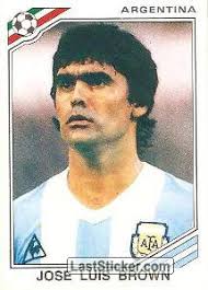Jose Luis Brown (Argentina). Sticker 78. Panini FIFA World Cup Mexico 1986 - 78