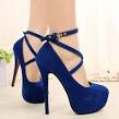 Blue shoes high heels