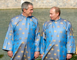 Image result for photos of putin with george w bush