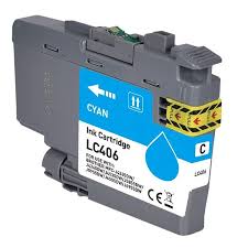 LC406 cyan Ink Cartridges Compatible Brother Printer, 1-Pack