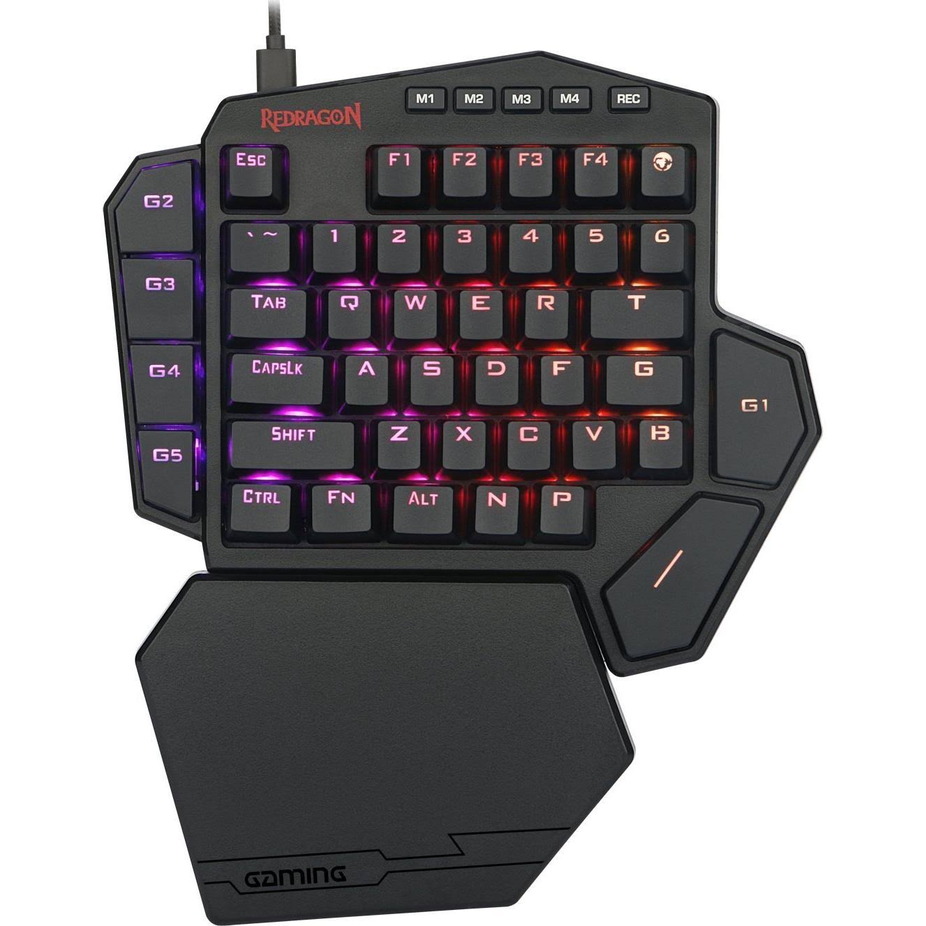 Redragon K585 DITI One-Handed RGB Mechanical Gaming Keyboard,Blue Switch