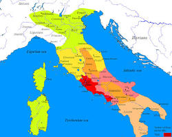 Image of Ancient Roman map of Italy