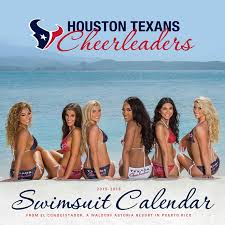 Resultado de imagem para Cheerleader Swimsuit Calendar - Houston Texans