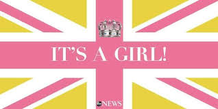Résultat de recherche d'images pour "royal baby it's a girl"