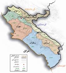 Image result for ‫نقشه ایلام‬‎