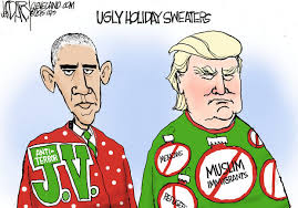 Image result for Obama versus Trump CARTOON