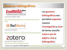 LOS GESTORES DE REFERCNCIA BIBLIOGRÁFICOS