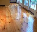 Pine plank flooring