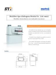 Medidas del Medidor de Gas G4 | PDF