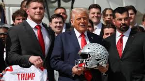 VP JD Vance Fumbles Ohio State Trophy During White House Ceremony