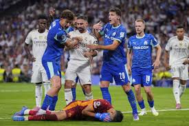 Carvajal sent off for head-butting Marseille goalkeeper in Real Madrid win in Champions League