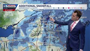 Steady snow Tuesday evening transitions to snow showers Wednesday