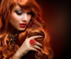 Wavy Red Hair Fashion Girl Portrait Lizenzfreie Fotos, Bilder Und ...