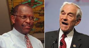 Herman Cain and Ron Paul win Tea Party Patriots straw polls - 110227_cain_paul_ap_605