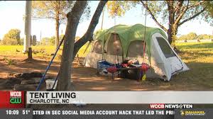 Charlotte Family Living In Tent Off I-77 In Need Of Warm Clothes As 
Temperatures Drop