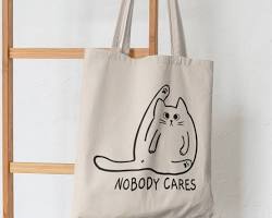 unique design cat tote bagsの画像