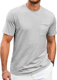 Runcati Mens Short Sleeve T Shirts Crew Neck Casual Summer Basic Shirt Lightweight Tee Tops with Pocket Army Green | Amazon.com
