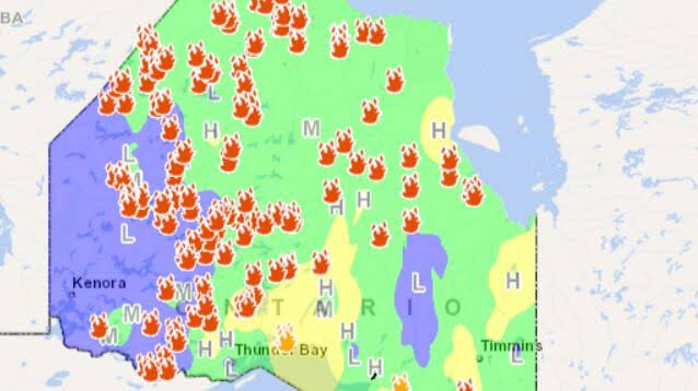 Northwestern Ontario battles 87 active wildfires, 10 out of control, as new evacuation alerts target Fort Frances 39 and Minnesota's Thumb Fire