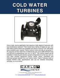 Cold Water Turbine Series