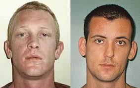 Leigh Aaron Dalton (left) and Jeremy Robert Vallis (right) are on the run after escaping from the Capricornia Correctional Centre in Rockhampton last night. - escapees-rocky