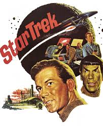 Artwork by James Bama, 1966. Promotional poster from NBC for the premiere of Star Trek. - Bama.James_66