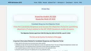 IISER IAT answer key 2025 objection window opens at iiseradmission.in: Submit challenges online by this d