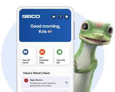 Image of Geico car insurance on phone