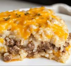Cheesy hamburger rice casserole recipe needed