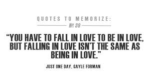 QUOTES: Just One Day/Just One Year by Gayle Forman | She blogs ... via Relatably.com