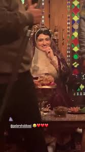 چرت زدن گلاره عباسی در پشت صحنه سریال بامداد خمار