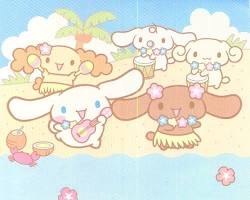 Cinnamoroll at the beach wallpaper