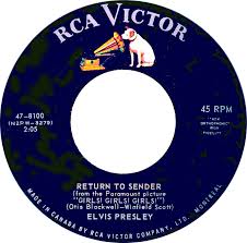 Image result for return to sender elvis presley 45