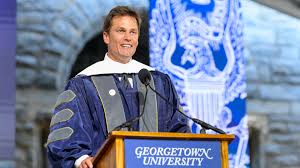 Watch: In Georgetown commencement speech, Tom Brady takes jab at Bill Belichick
