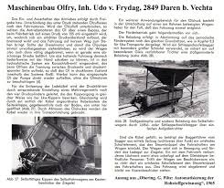 Maschinenbau Olfry, Inh. Udo von Frydag (Olfry Daren b Vechta) | Prospekt ...