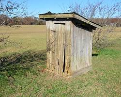 WPA outhouses being built