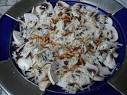 Recette de Salade de champignons crus la crme - Marmiton