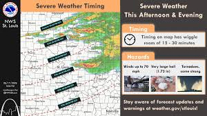 Updated Severe Weather Timing for the area