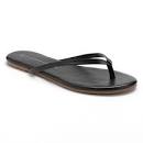 Black flip flop sandals