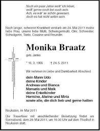 Monika Braatz-geb. Janke-- 16. | Nordkurier Anzeigen