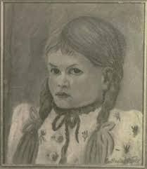 Das Porträt der 3-jährigen Elli wurde von Carl August Jäger 1944 gemalt, ...