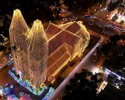 Ho Chi Minh City Christmas illumination Notre Dame Cathedralの画像