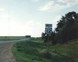 Image of US 12 highway in North Dakota