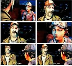 Kenny and Clementine in season 2 twdg | funny The Walking Dead ... via Relatably.com