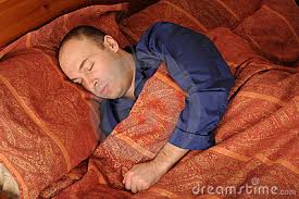 Image result for picture of a man sleeping on a bed