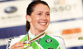 Caroline Ryan of Ireland poses with her bronze medal after the points race at the track world championships. Photograph: William West/AFP/Getty Images - Caroline-Ryan-008