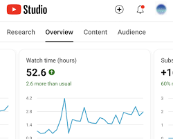 Image of YouTube analytics dashboard